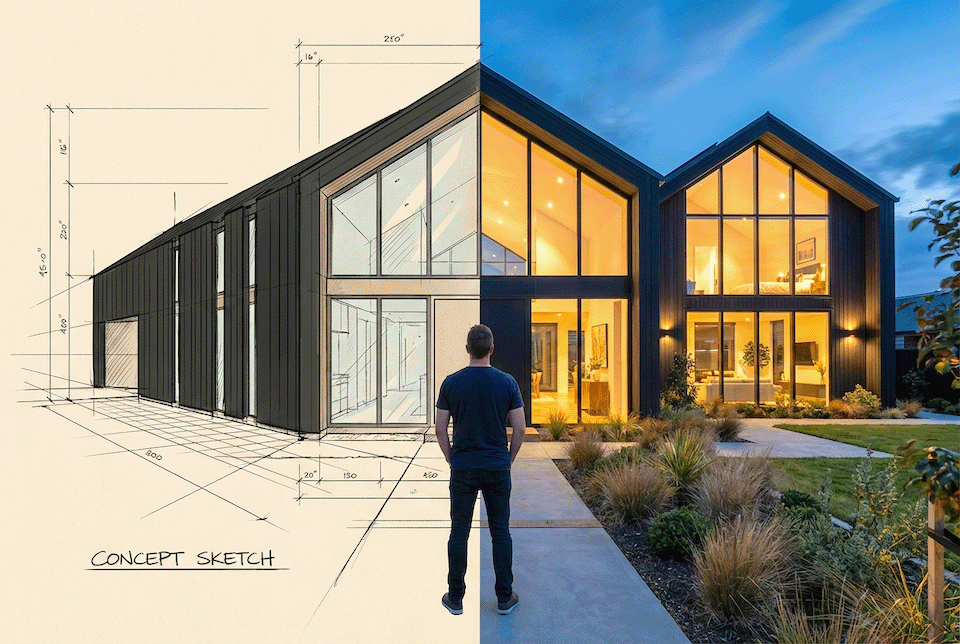 Conceptschets WoodMart productie